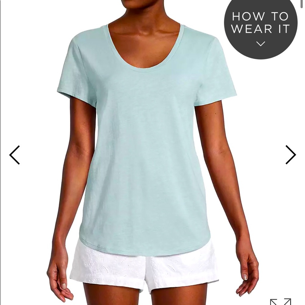 Loft Scoop Neck Cotton T Shirts